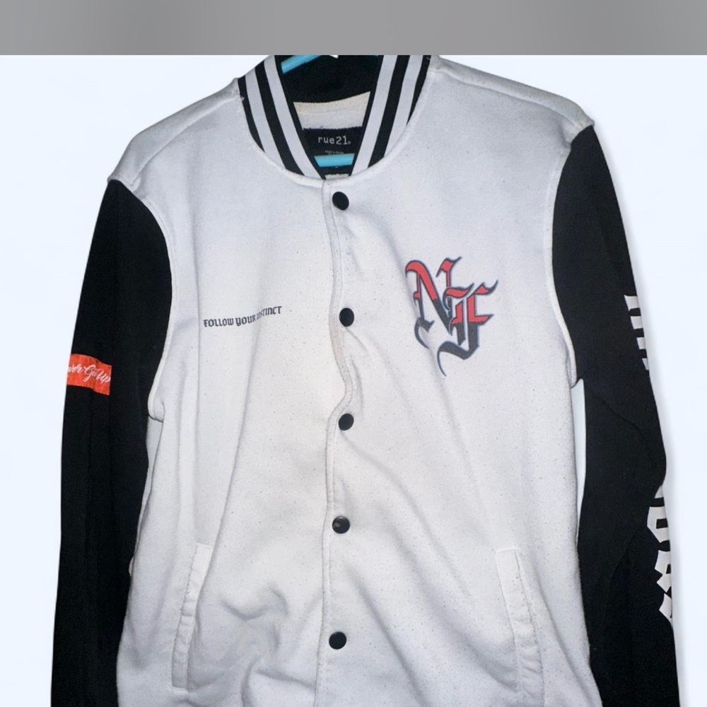 Rue21 Black and White Men's Varsity Jacket